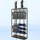 Стійка "PENELOPE ODISSEY" 2400х1430х480мм. Рейл вішало для одягу, стелаж поличний з вішалками та полицями, фото 4