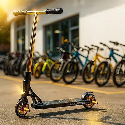 Трюковий дитячий самокат для початківця від 5 років / Вуличний транспорт Пегі гальмо колеса PU 120 мм Золотистий