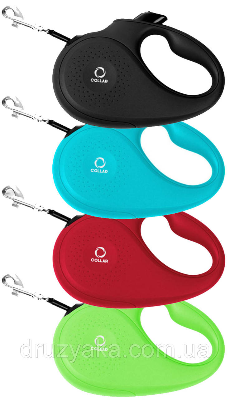 Повідець-рулетка COLLAR для собак до 12 кг, розмір XS, 3 метри, фото 1