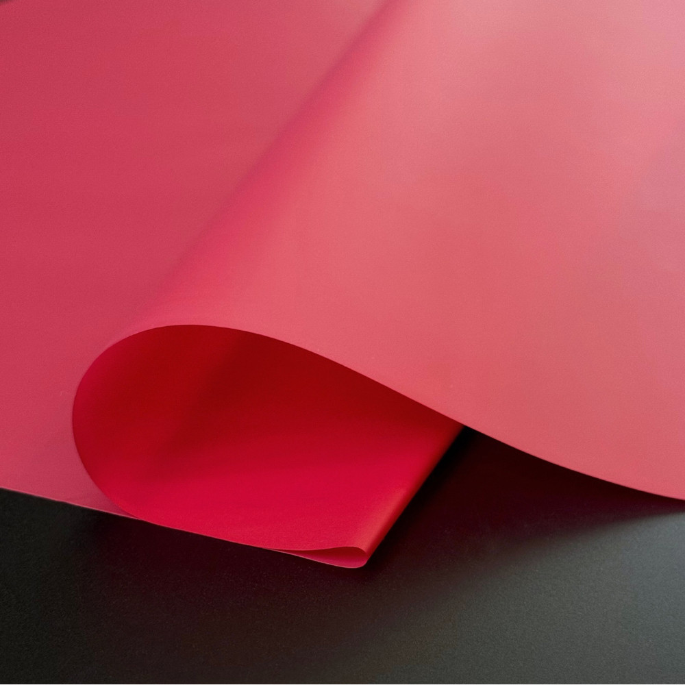 Флористична калька плівка для упаковки квітів, матова напівпрозора, 56х56 см, бордо (20 листів), фото 1