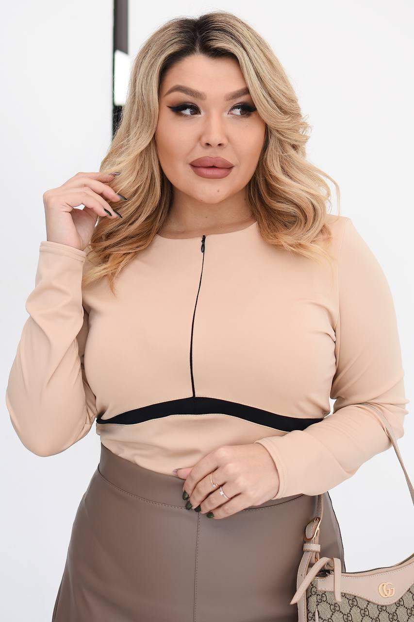 Кофточка базова зі змійкою в кольорах 9947, фото 1