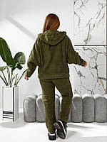 Жіночий теплий спортивний костюм з двостороннього флісу (Батал), фото 5