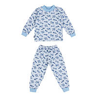 Піжама дитяча тепла для хлопчика GABBI ТЕПЛА-2 на зріст 80 Блакитний (10917)