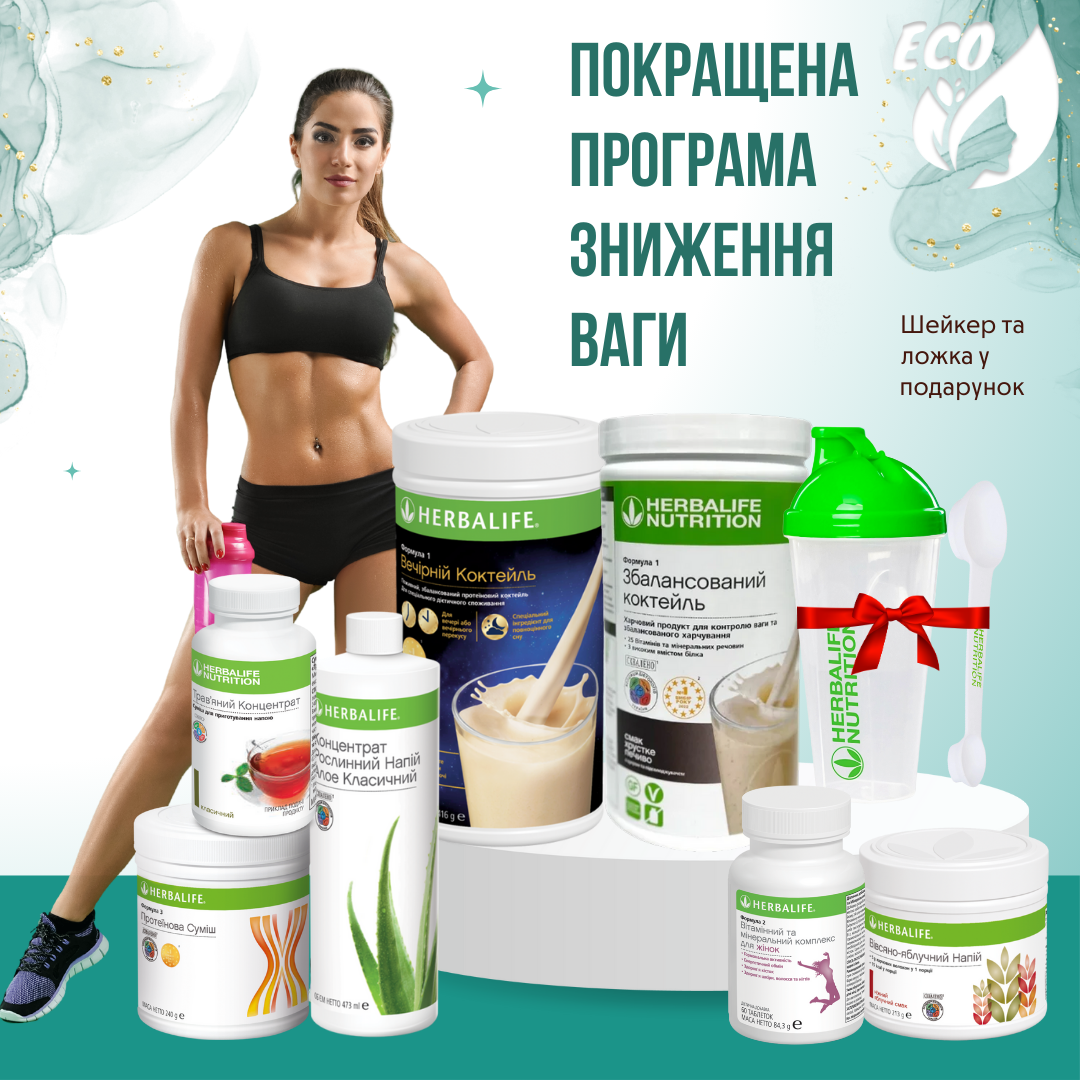 Комплекс для схуднення "Велнес" Гербалайф білковий коктейль і жироспалювачі препарати вітаміни детокс + Шейкер і ложка в подарунок - фото 1 - id-p2740062464