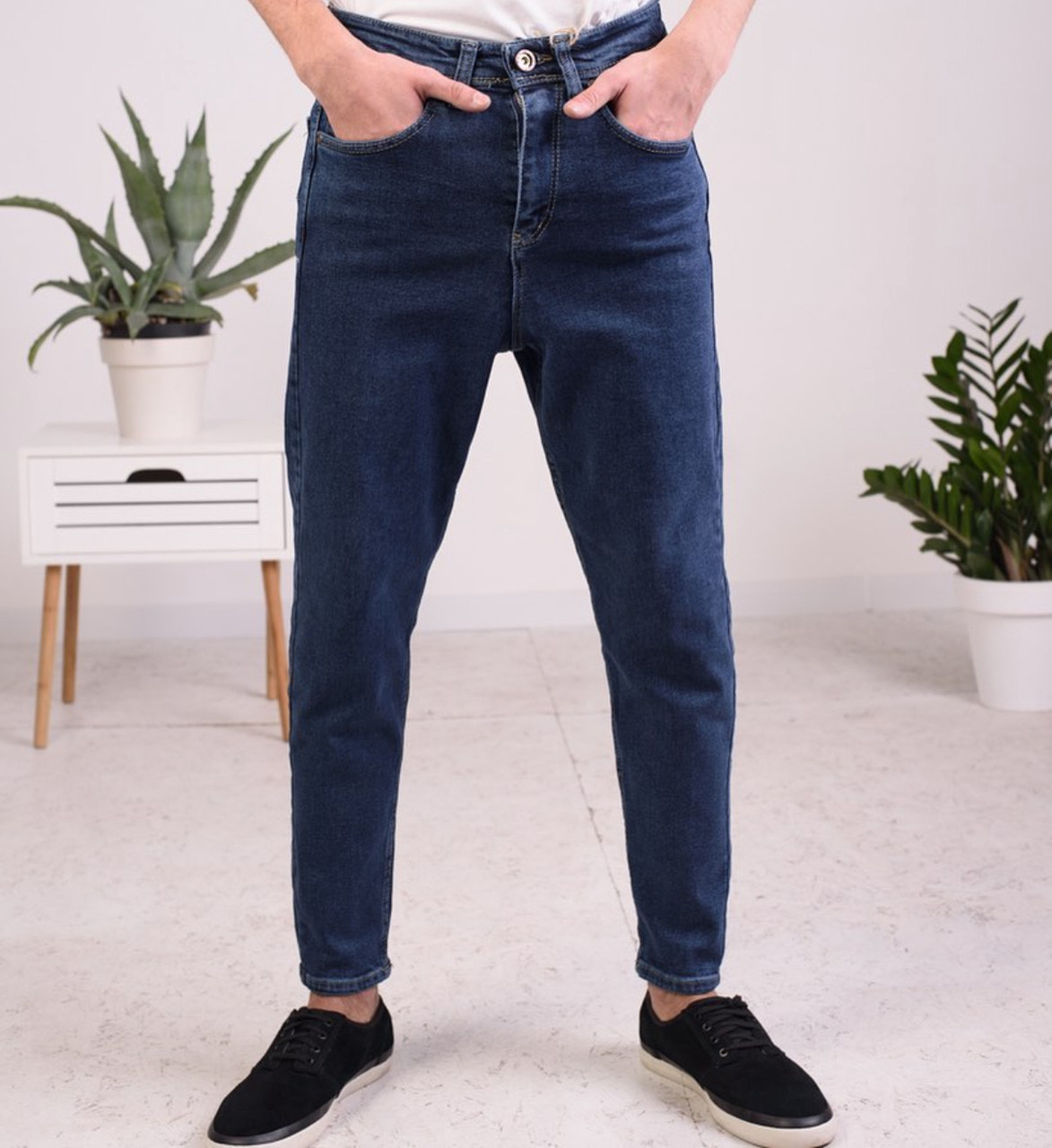 Мом джинсі чоловічі сині широкі, фото 1