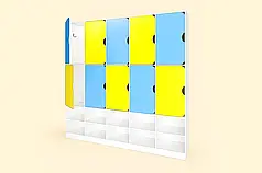 🧥 Шафа для одягу 10-секційна з полицею для взуття DS-55