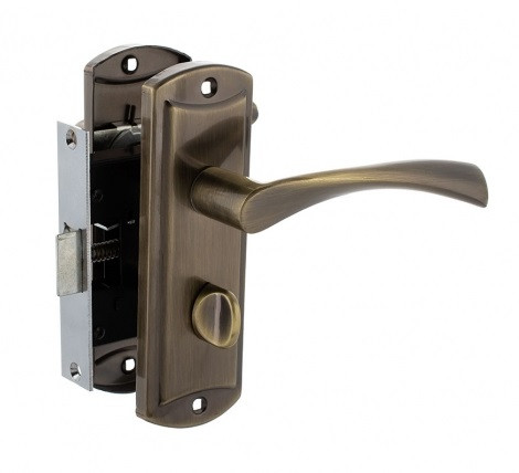 Ручки міжкімнатні з фіксатором 15-180-003 бронза