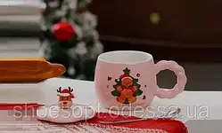 Милий кухоль новорічний Сніговик, Олень