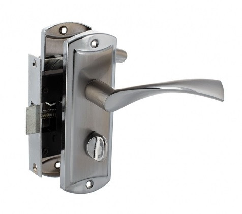 Ручки міжкімнатні з фіксатором 15-180-003 сатин