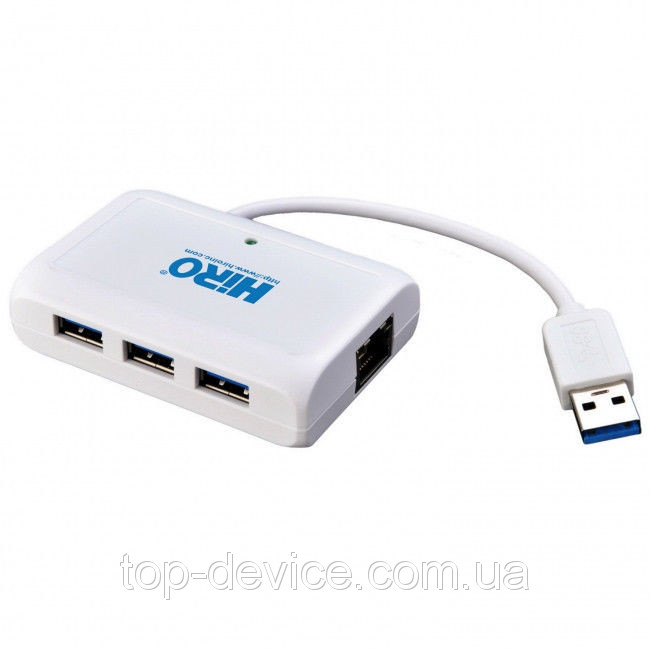 Адаптер HiRO USB 3.0 to LAN Gigabit Ethernet H50225 Mac OS Windows Киев - фото 1 - id-p32358259