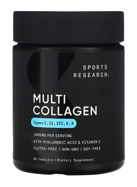 Sports Research Multi Collagen Types I, II, III, V, X 1600 mg 90 Caps