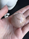 Персиковий місячний камінь натуральний сфера шар коло з натурального місячного каменю 38 мм., фото 5