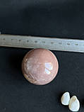 Персиковий місячний та сонячний камінь натуральний сфера шар коло з натурального місячного каменю 39,5 мм., фото 6
