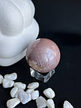 Персиковий місячний та сонячний камінь натуральний сфера шар коло з натурального місячного каменю 39,5 мм., фото 2