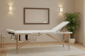 Складаний масажний стіл 3-секційний Bodyfit з дерева