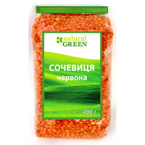 Сочевиця червона NATURAL GREEN 400г