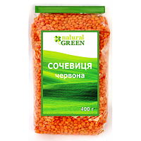 Чечевица красная NATURAL GREEN 400г