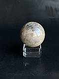 Чорний місячний камінь сфера шар коло з натурального місячного каменю адуляр 33 мм., фото 3