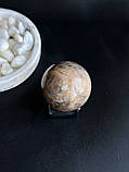 Чорний місячний камінь сфера шар коло з натурального місячного каменю адуляр 36 мм., фото 4
