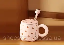 Кружка Жираф з кришкою та ложечкою