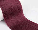 Шиньйон рівний на утяжці з термоволокна – колір Бургундія 90 см, фото 2