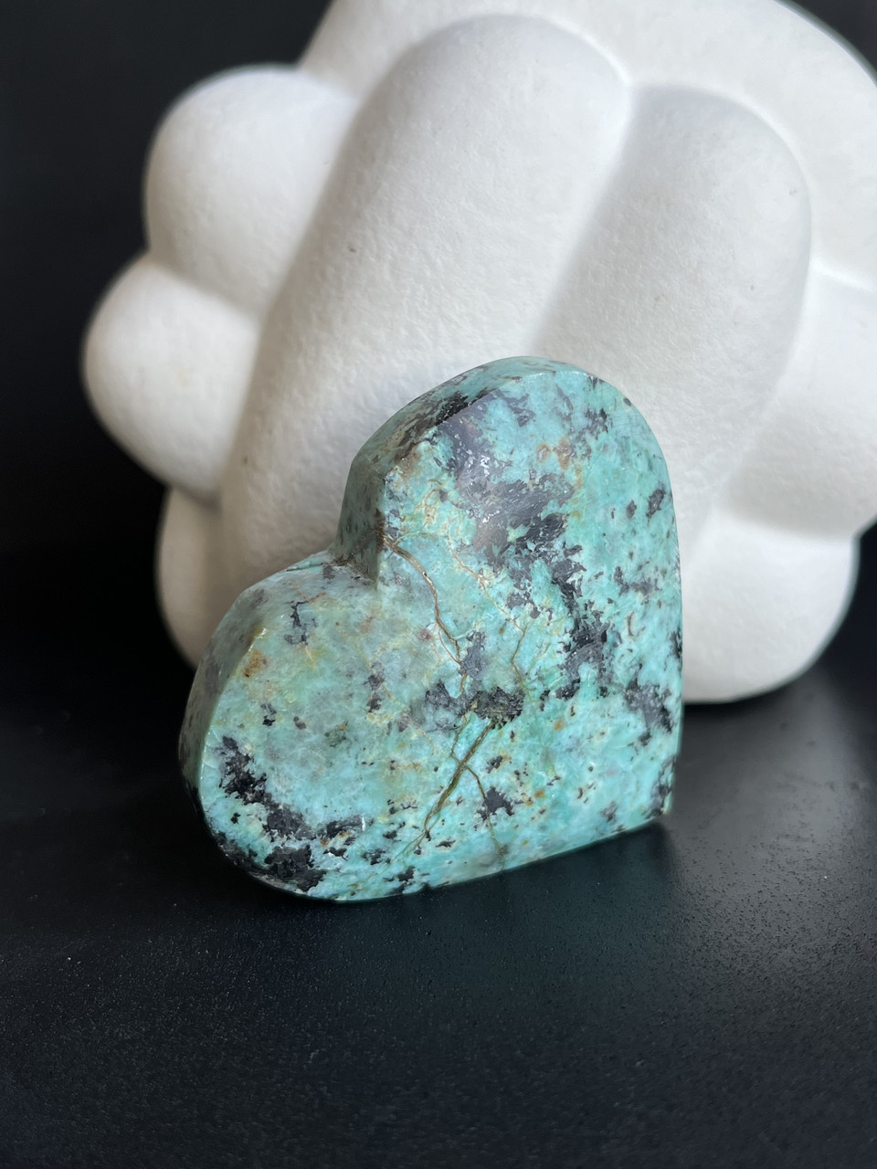 Бірюза натуральна «серце» з натуральної бірюзи камінь бірюза. 57*51*20 мм., фото 1