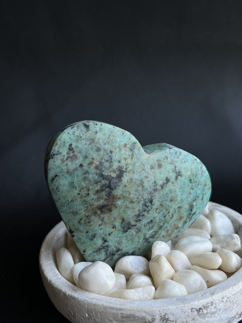 Бірюза натуральна «серце» з натуральної бірюзи серденько камінь бірюза. 66*58*20 мм., фото 1