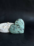 Бірюза натуральна «серце» з натуральної бірюзи серденько камінь бірюза. 66*58*20 мм., фото 3