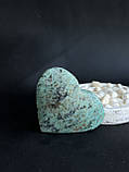 Бірюза натуральна «серце» з натуральної бірюзи серденько камінь бірюза. 66*58*20 мм., фото 2