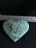 Бірюза натуральна «серце» з натуральної бірюзи серденько камінь бірюза. 66*58*20 мм., фото 6