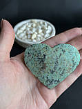 Бірюза натуральна «серце» з натуральної бірюзи серденько камінь бірюза. 66*58*20 мм., фото 5