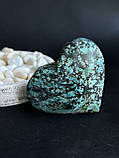 Бірюза натуральна «серце» з натуральної бірюзи серденько камінь бірюза. 56*48*24 мм., фото 5