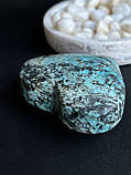 Бірюза натуральна «серце» з натуральної бірюзи серденько камінь бірюза. 56*48*24 мм., фото 4
