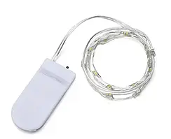 Світлодіодна гірлянда Павутинка 1 м, 10 LED, біле холодне світло, на батарейках CR2032, для декору інтер’єру