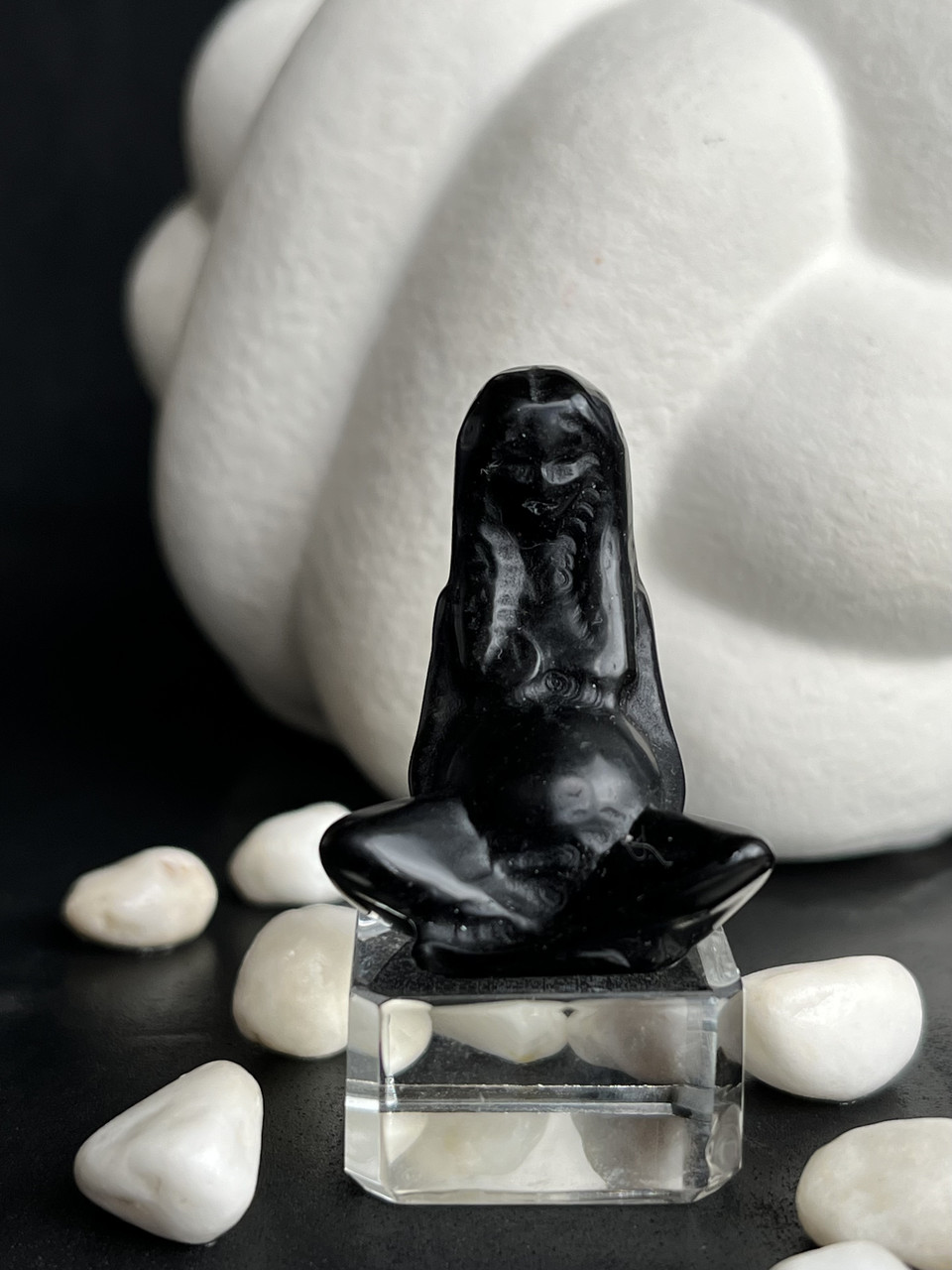 Гея богиня Землі обсидіан статуетка фігурка з натурального обсидіану., фото 1