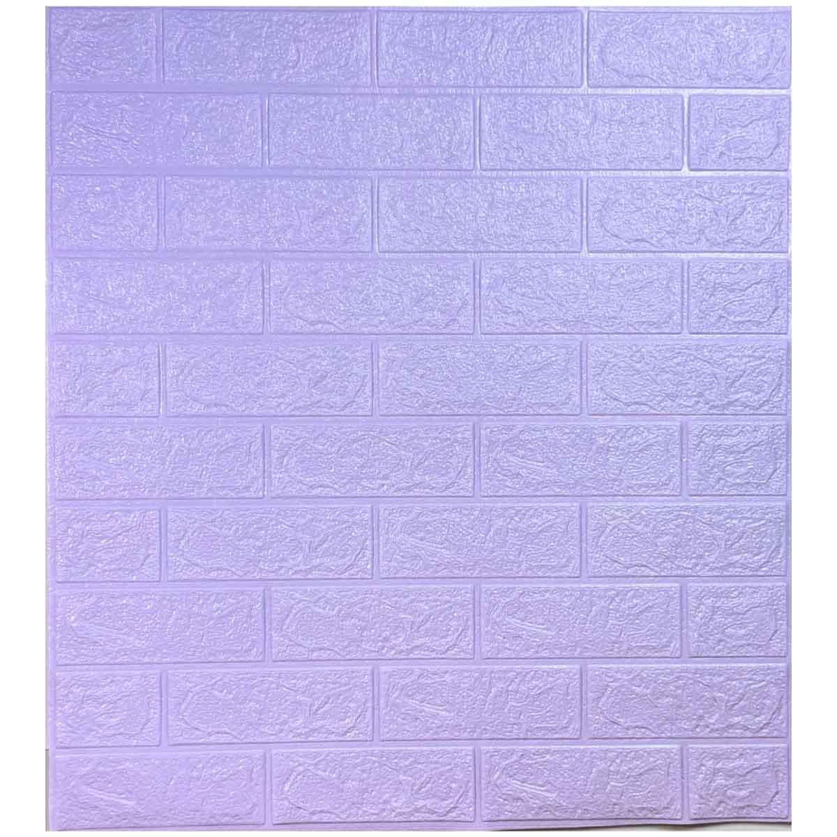 Самоклеюча декоративна 3D панель пурпурна цегла 700x770x3 мм, фото 1