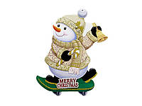 Декор-підвіска новорічна 41*28см Merry Christmas-Сніговик R90820 ТМ STENSON