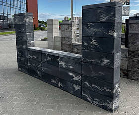 Блоки бетонні для паркану Аляска Темна