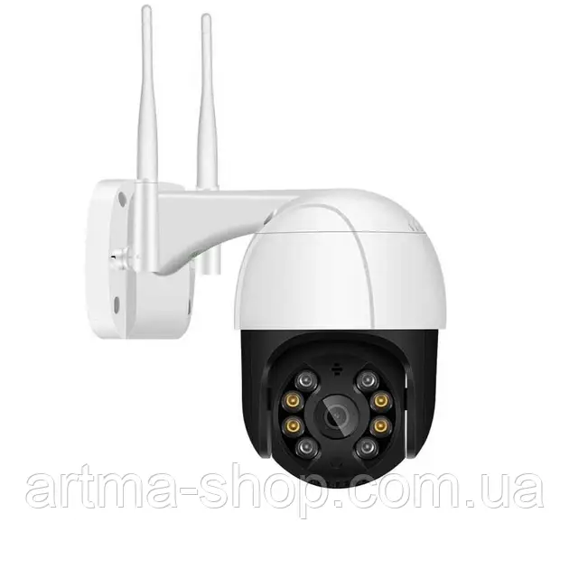 Бездротова вулична WiFi камера ICSEE 4.0MP PTZ з віддаленим доступом, чорно-біла