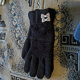 Жіночі рукавички з бантиком Корона, фото 4