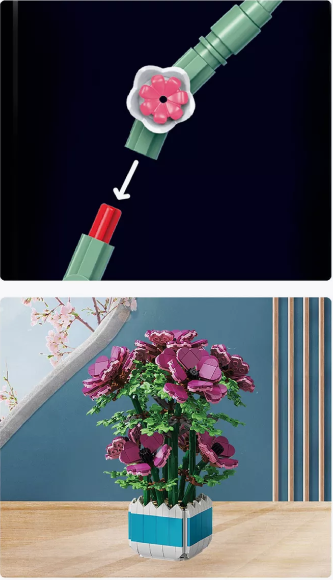 Набір 3D-конструктор Анемона для складання квіткової композиції