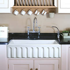 Керамічна мийка з виступаючим рифленим фасадом 910x460 Fluted Galassia 5122