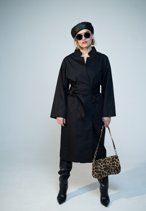 Плащ жіночий котоновий вільного крою KAPTSOVA MKKS122-1, фото 1