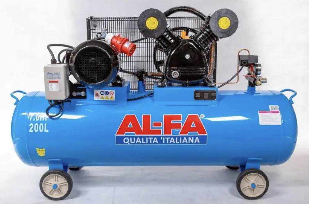 Компресор оливний 200 л, 2 поршня AL-FA ALC200-2, фото 1