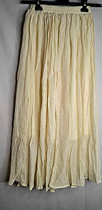 Спідниця жіноча молочна жатка на резинці MKLT8995-2