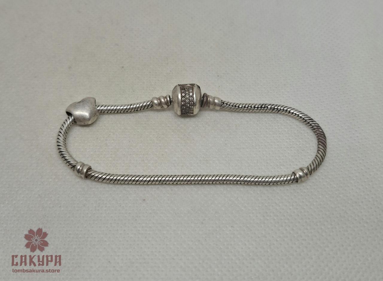 Срібний Браслет зі вставкою цирконій, фото 1