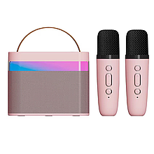 Бездротова Дитяча Караоке Система K13 Портативна Bluetooth Колонка з 2 Мікрофонами + LED Підсвічування + Функція Зміни Голосу