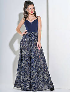 Сукня жіноча синя вечірня MKENG2185