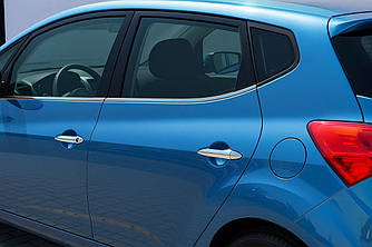 Окантовка вікон (4 шт., нерж.) для Kia Venga 2010-2019 рр від VLF комп.