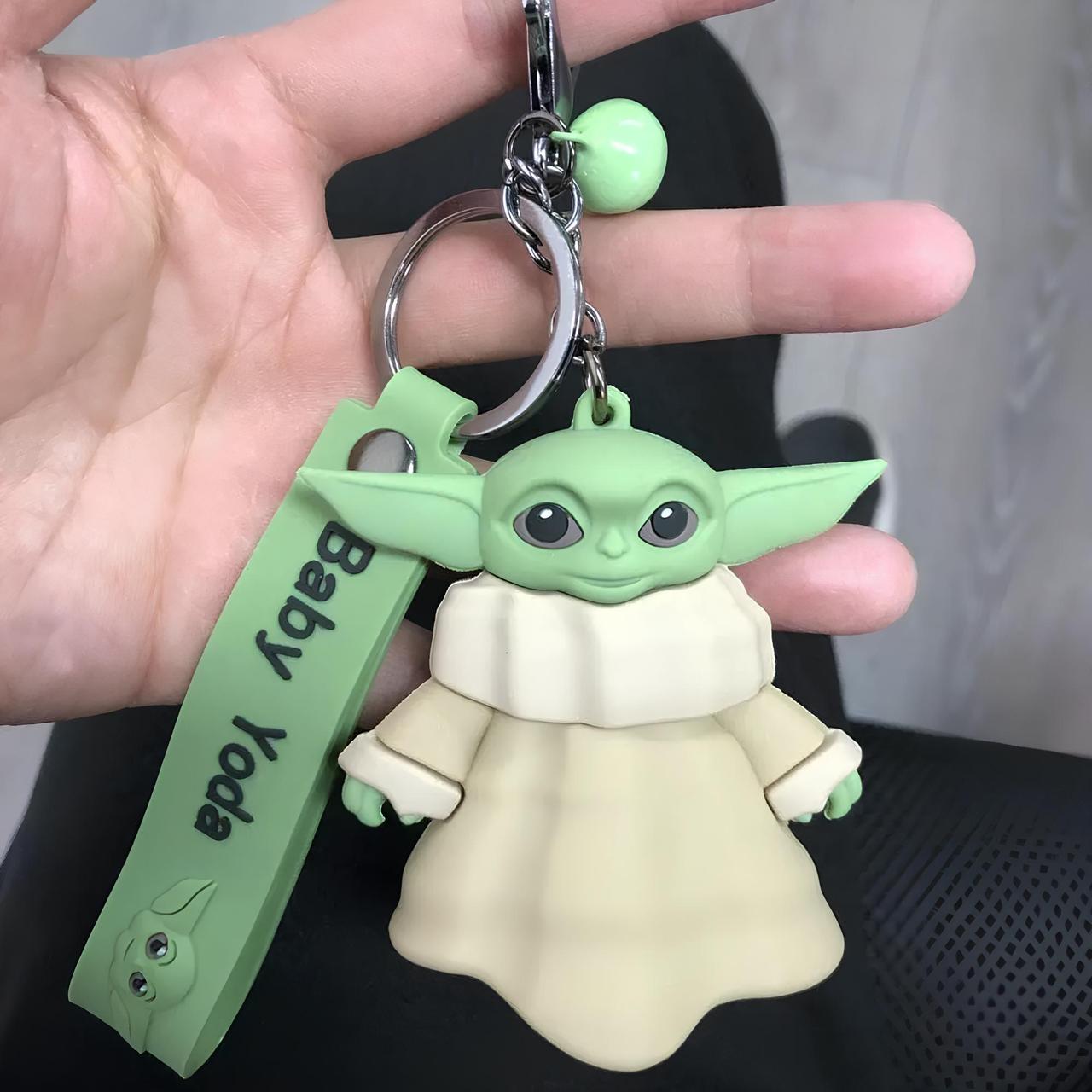 Брелок Бейбі Йода RESTEQ, Брелок на ключі Baby Yoda, Аксесуар для ключів Малюк Йода, Брелок Grogu, Брелок Грогу, фото 1